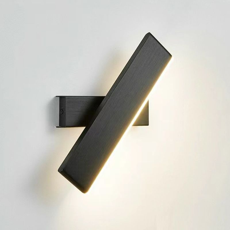 Nordic Style Aluminum Wall Light Rotatable Rectangle LED Wall Lamp for Living Room