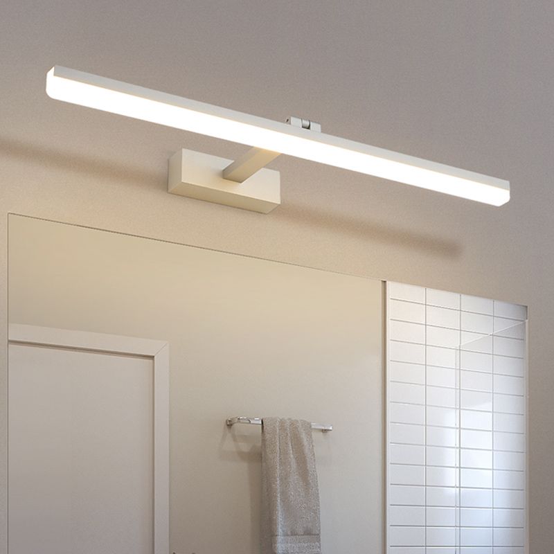 Metal Linear Shape Mirror Wall Light Modern Style 1 Light Mirror Wall Mount Light