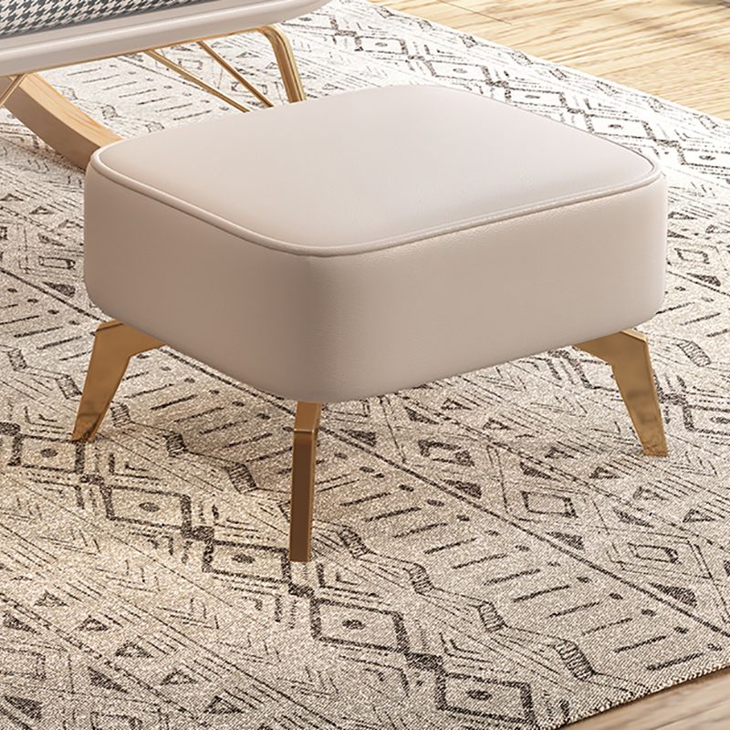 Contemporary Upholstered Rocker Chair Metal Frame Dirt Resistant Wingback Rocker Chair