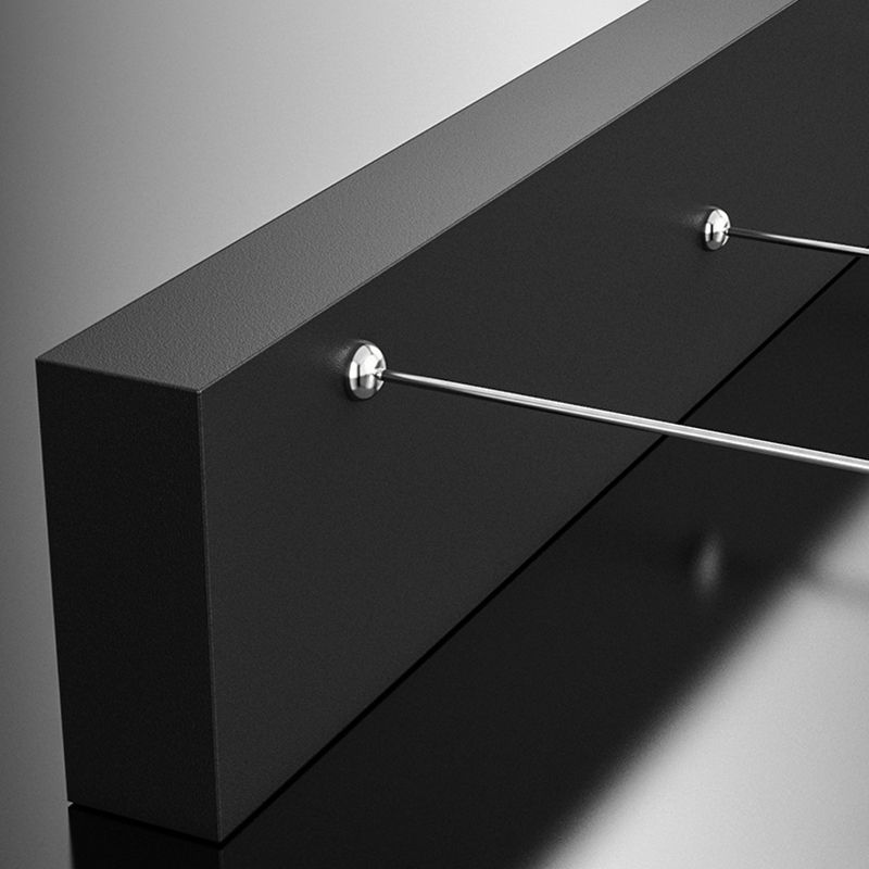 Acryl lineair LED -eilandlicht in modern beknopte stijl smeedijzeren hanglamp voor eetkamer