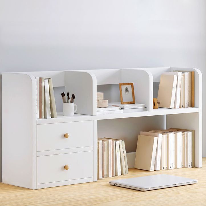 Modern Style Bookshelf Open Back Engineer Wood Bookcase for Home Office
