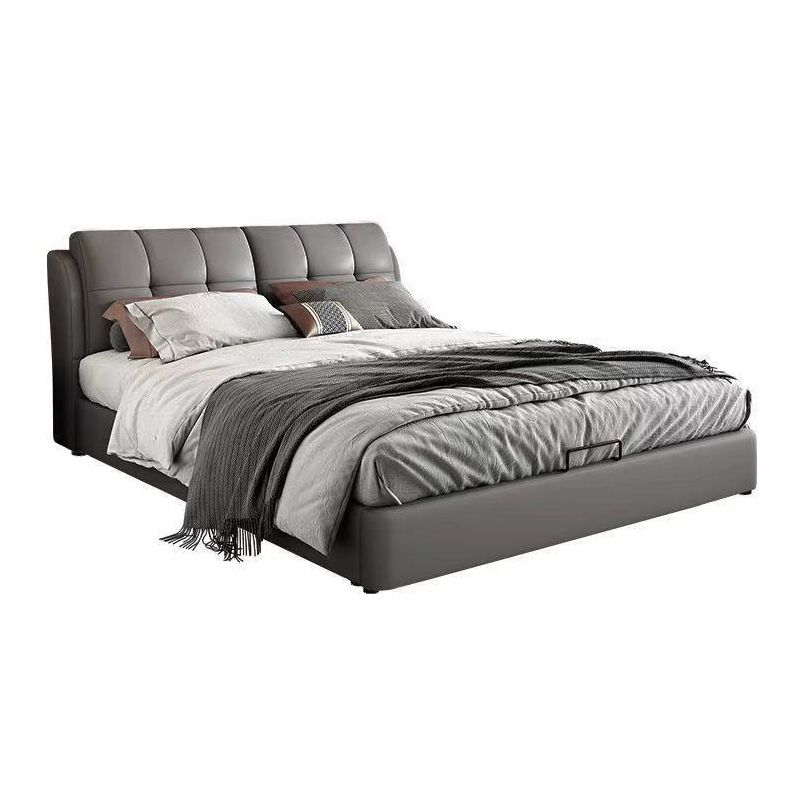 Glam Pine Wood Mattress Included with Headboard Rectangular Bed Frame