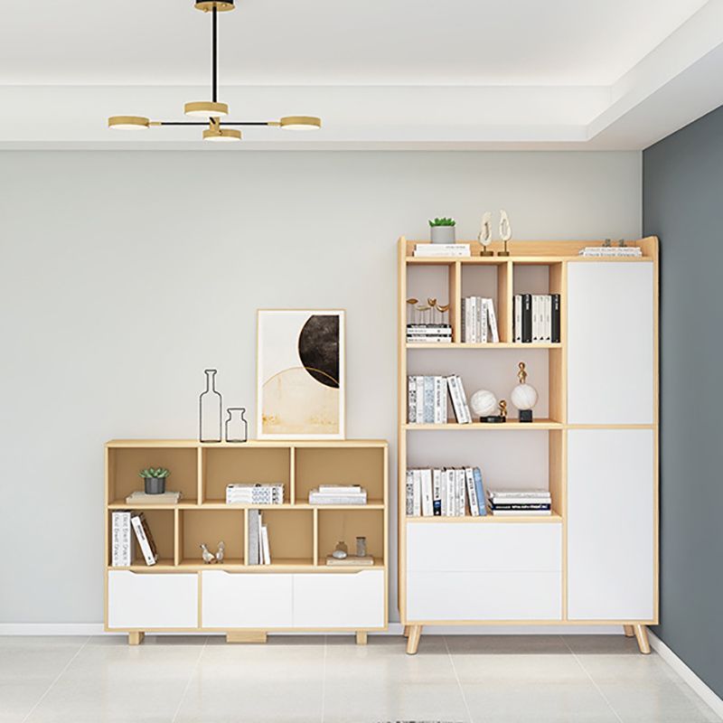 Modern Standard Bookshelf Matte Finish 11.81" W Engineered Wood Shelf for Living Room