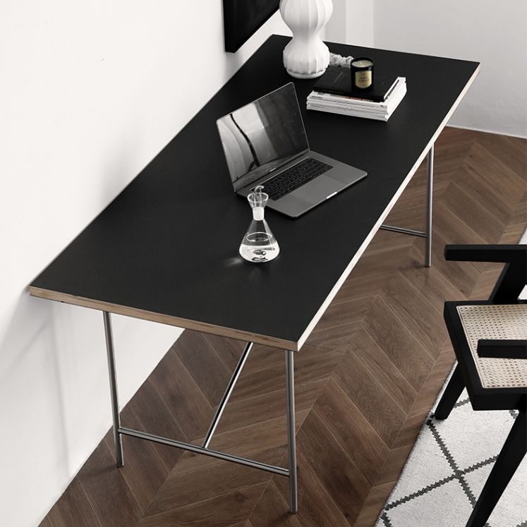 Rectangle Dining Table Industrial Wooden Kitchen Table with Seld Base