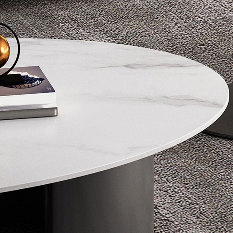 Glam Slate Coffee Cocktail Table Frame Oval Coffee Table for Home