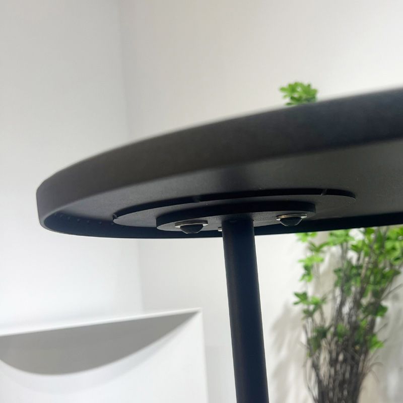 Pedestal Accent Side Table with Metal Top Side End Snack Table