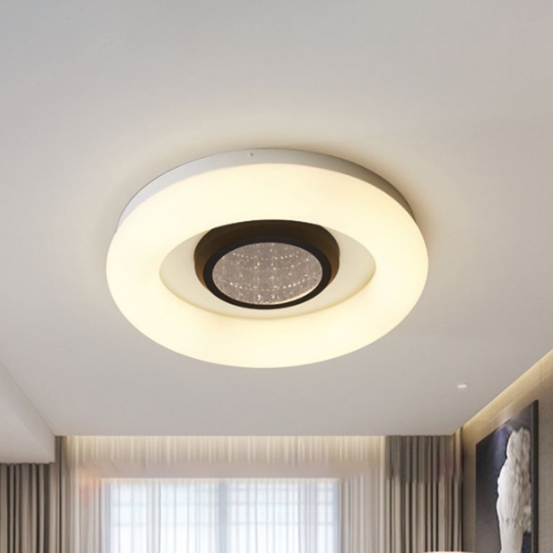 Luz de techo empotrada de acrílico circular, iluminación empotrada LED minimalista plateada/gris/negra para Hotel