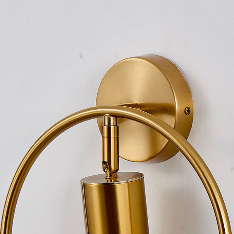 Single Golden/Black Contemporary Wall Mounted Sconce LED Iron Wall Light