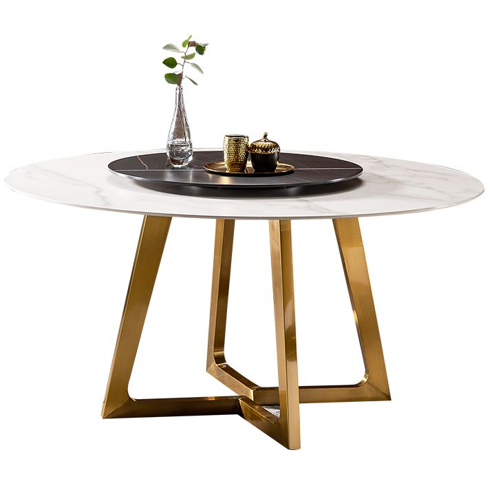 1/4/5/7 Pieces Dining Chairs Set Round Sintered Stone Dining Table Set for Home Use