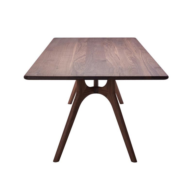 Rectangle Simplicity Dining Table Fixed Table with Solid Wood