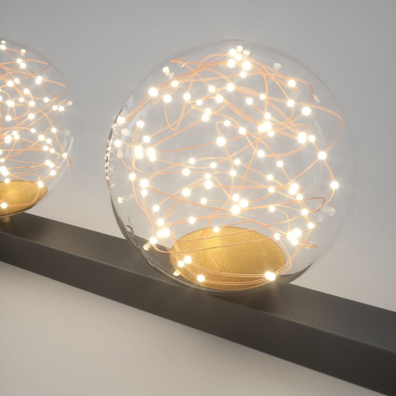 Modern Chandelier Linear Clear Glass Island Chandelier Lights for Dining Room