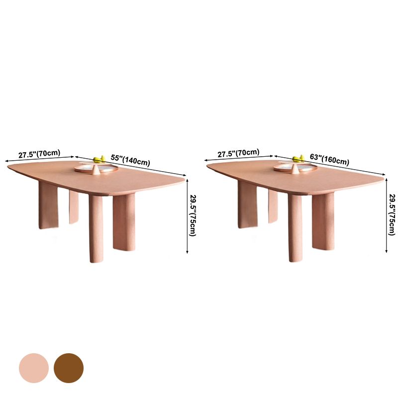 Vast hout eigentijdse ovale eettafel vaste houten boventafel voor eetkamer