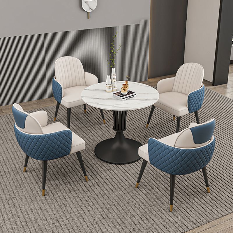 Modern Style Dining Table Round Sintered Stone Table for Dining Room