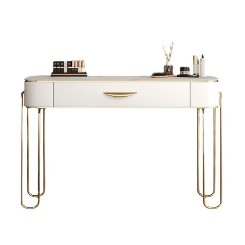 Slate Top Vanity Dressing Table Set Glam Wooden Makeup Vanity Set