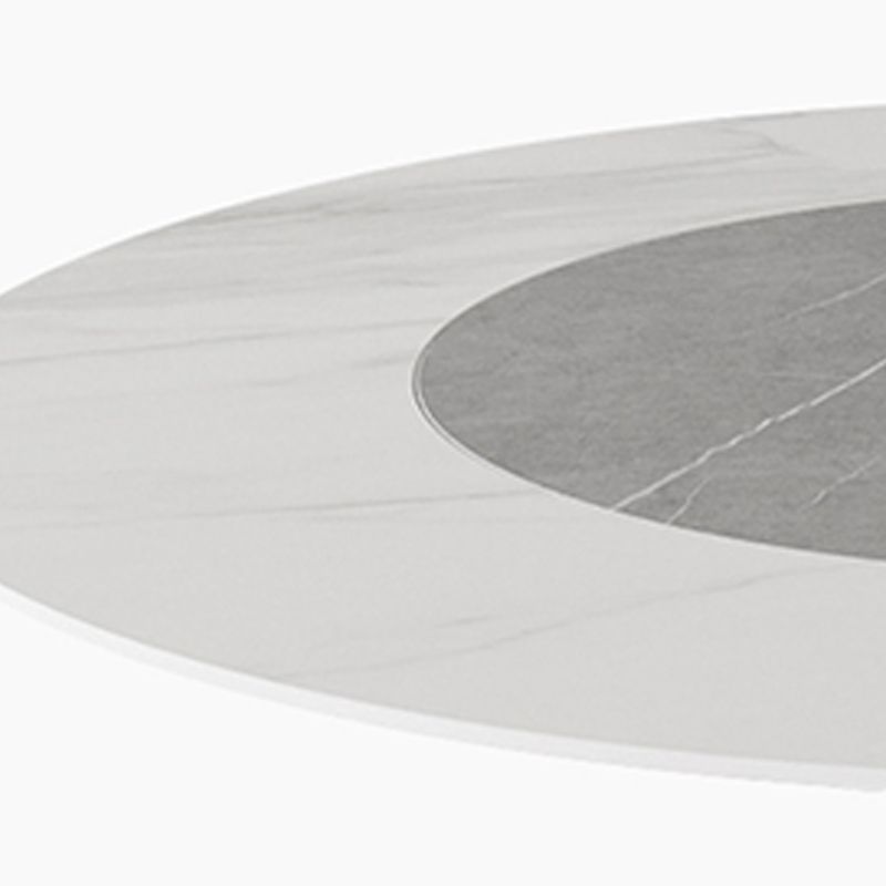 Modern Pedestal Casual Dining Table Round Dining Table with Ash Wood Base