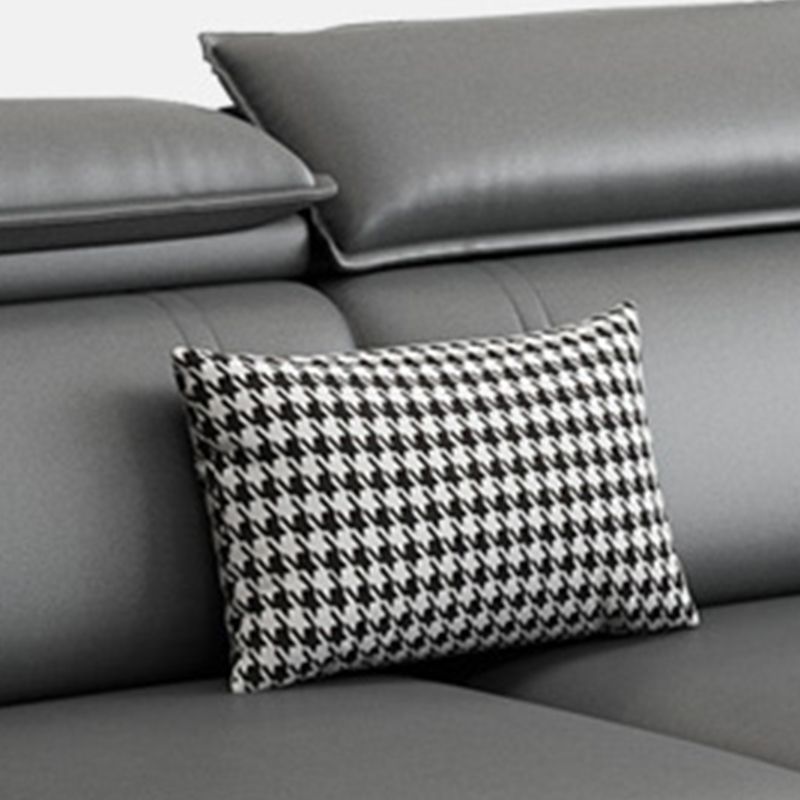 Nordic Stationary with Storage Living Room Recessed Arm Cushions Settee