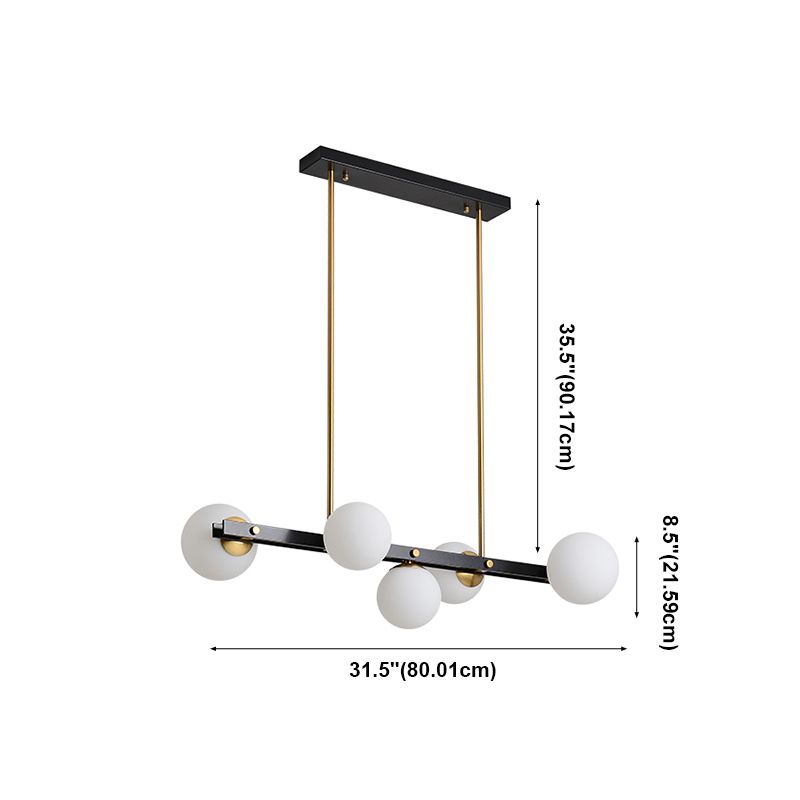 Modern Style Dining Pendant Lamp Dining Room Glass Shade Hanging Light Fixture