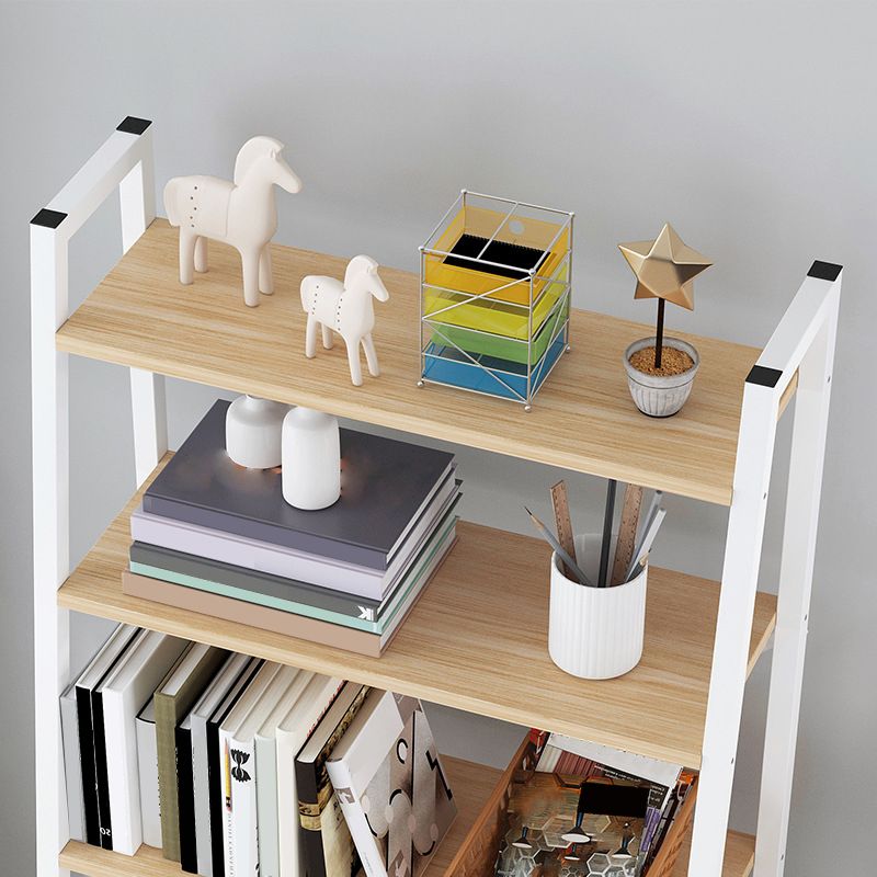 Modern Style Bookcase Metal Frame Open Back Bookshelf for Home Office