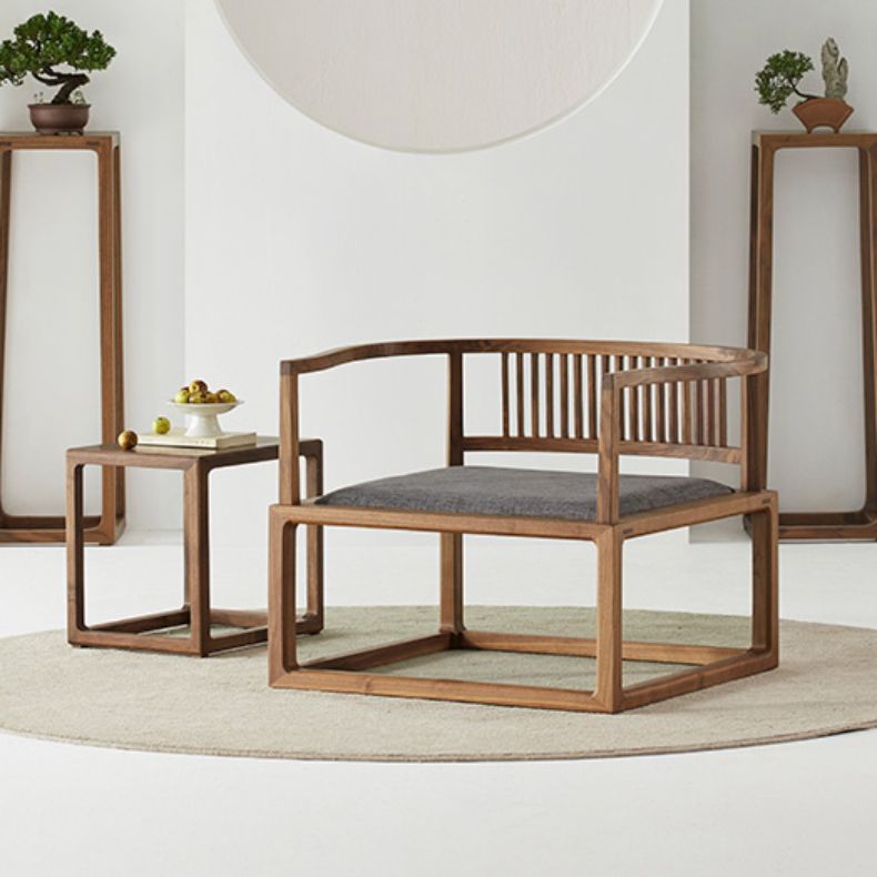 Traditional Style Dining Chair Solid Wood Arm Chair for Home