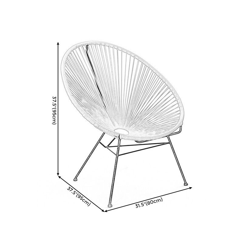 31.49" L x 37.40" W x 37.40" H Papasan Chair Armless Accent Chair for Living Room