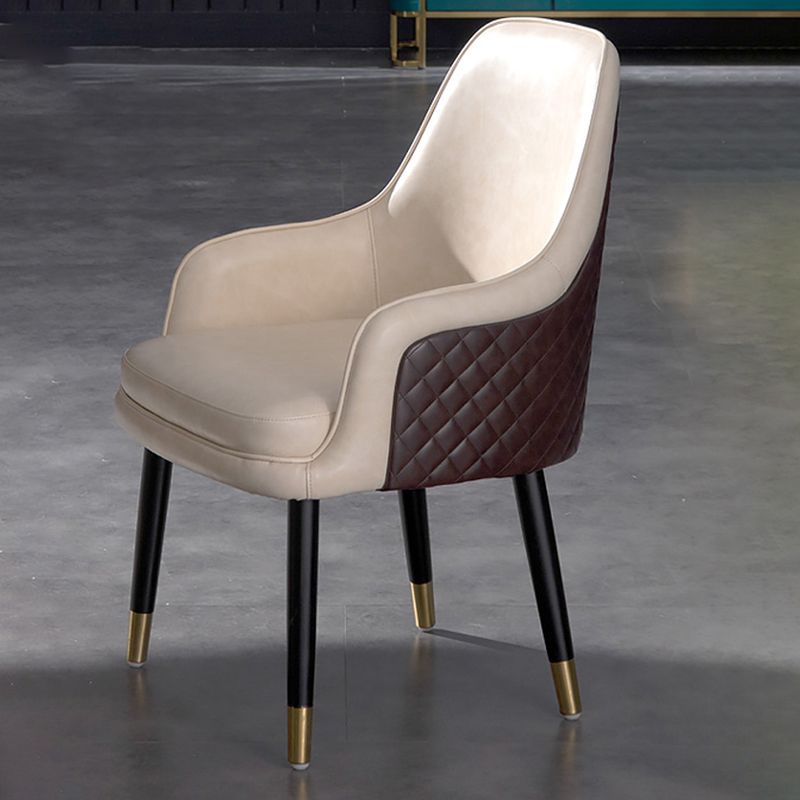 Silla de comedor con respaldo sólido y brazo de estilo contemporáneo Sillas de comedor tapizadas