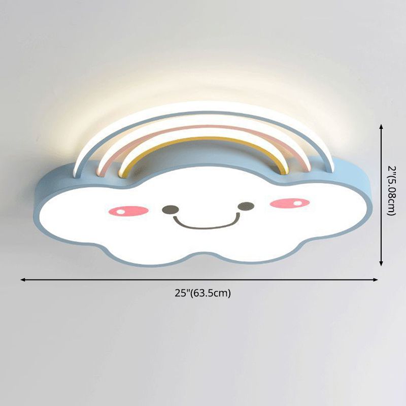 Nordic Children's Room Ceiling Light Modern Macaron Style Boy Girl Bedroom Study Cute Cartoon Creative Acrylic Led Lamps
