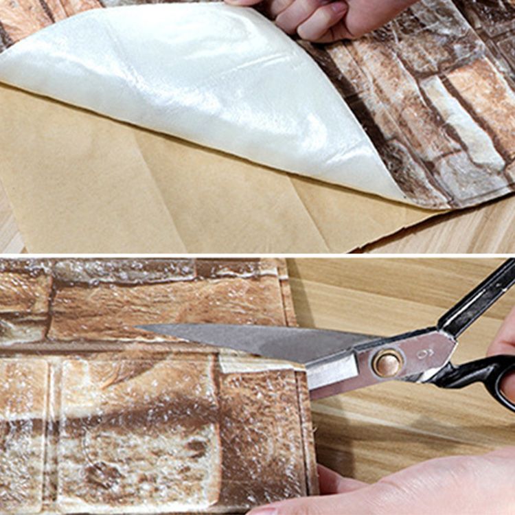 Farmhouse Wall Plank 3D Brick Bathroom Living Room Wall Panels Set of 2