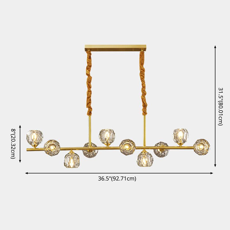 Globe Island Lighting Crystal Contemporary Simplicity Pendant Lighting Fixtures for Restaurant