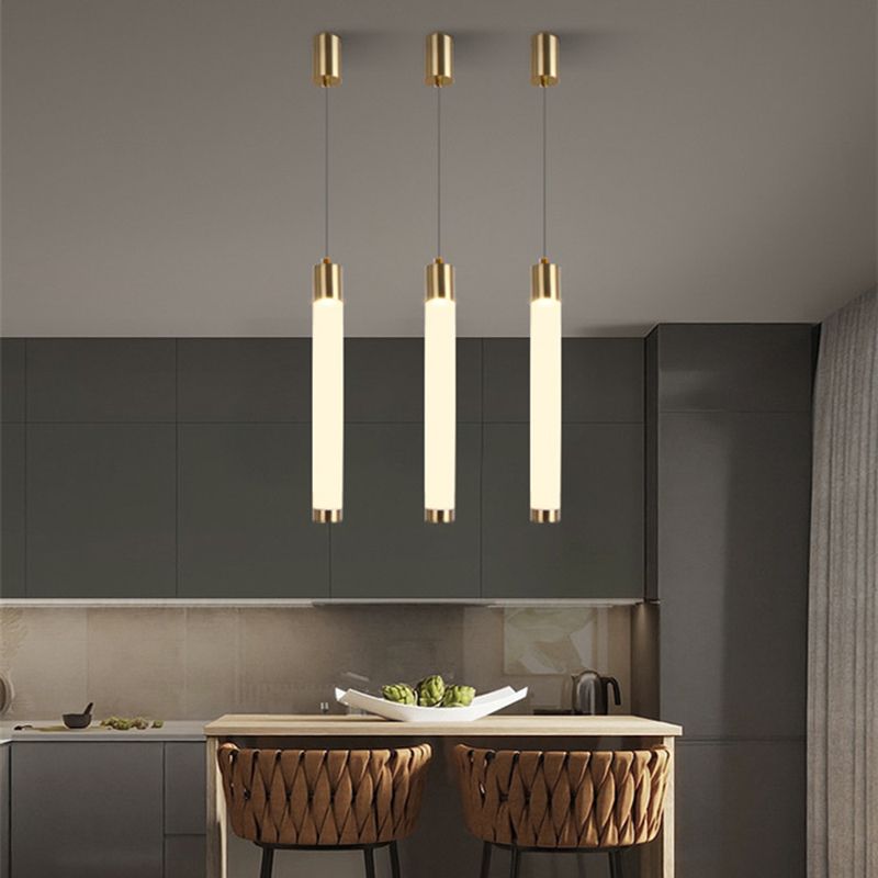 Ampiante moderna a sospensione minimalista a 1 illuminazione in stile moderno illuminazione appesa in metallo