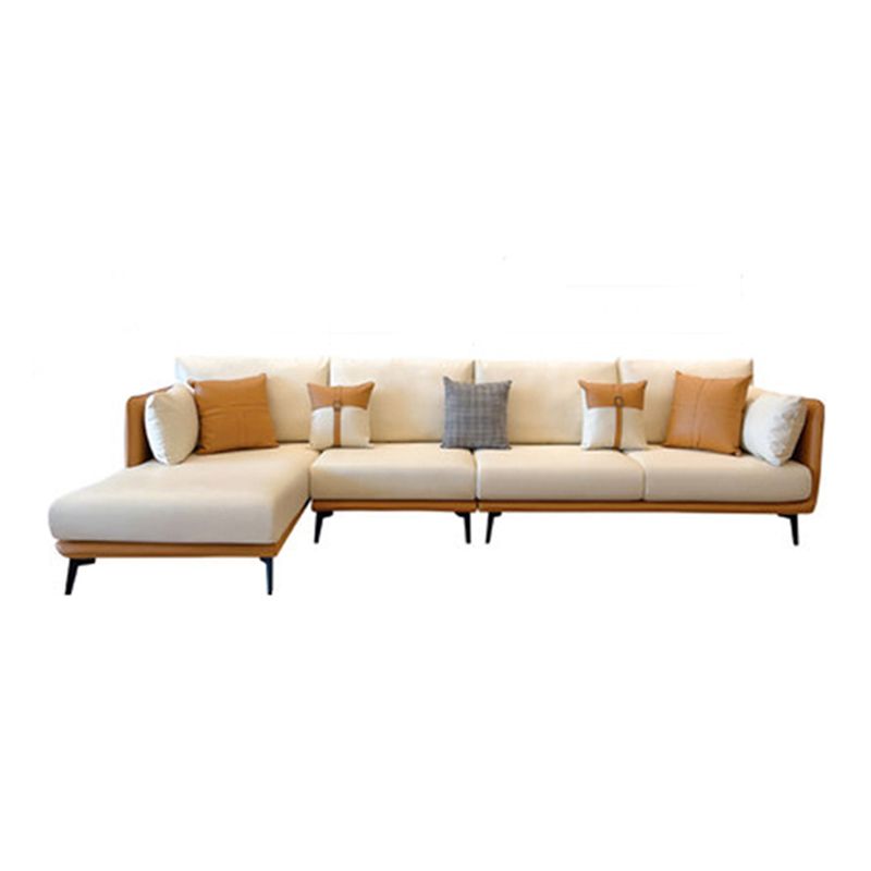Stain-Resistant Faux Leather Square Arm Sofa/Sectional with Removable Cushions