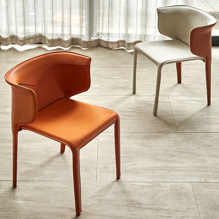 Comedor Silla de Comedor Contemporánea Silla Orejero de Metal con Brazo