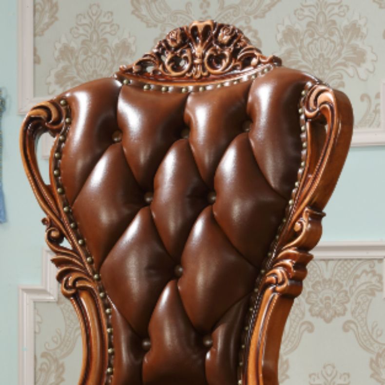 Solid Wood Dining Chairs Glam Style Armless Dining Chairs for Dining Room