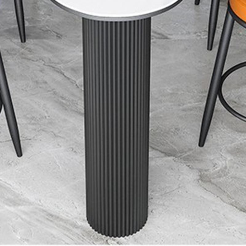 Nordic Style Stone Top Bar Table 42-inch Height Metal Pedestal Bistro Table