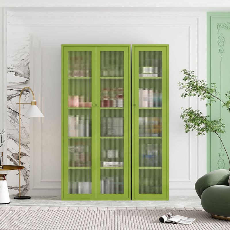 Modern Metal Bookcase Standard Closed Back Shelf with Rectangular Shelves