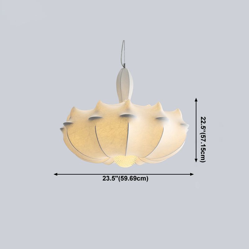 Contemporary Creative Silk Chandelier Light Fixture Drawing Room Coffee Shop Hanging Lamp