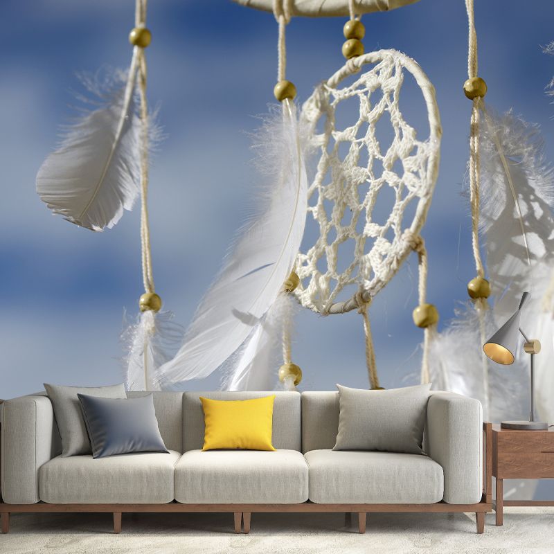 Beautiful Feathers Removable Wall Mural for Sleeping Room, Stain Resistant