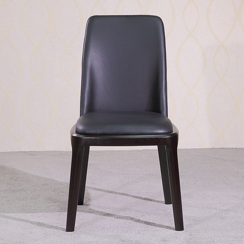 Minimalist Solid Wood Kitchen Dining Side Chair Solid Back Dining Side Chair
