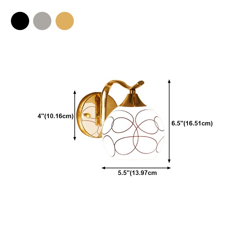 Pronto murale di stile Nordic Stile a forma di Globe Metal con vetro per soggiorno