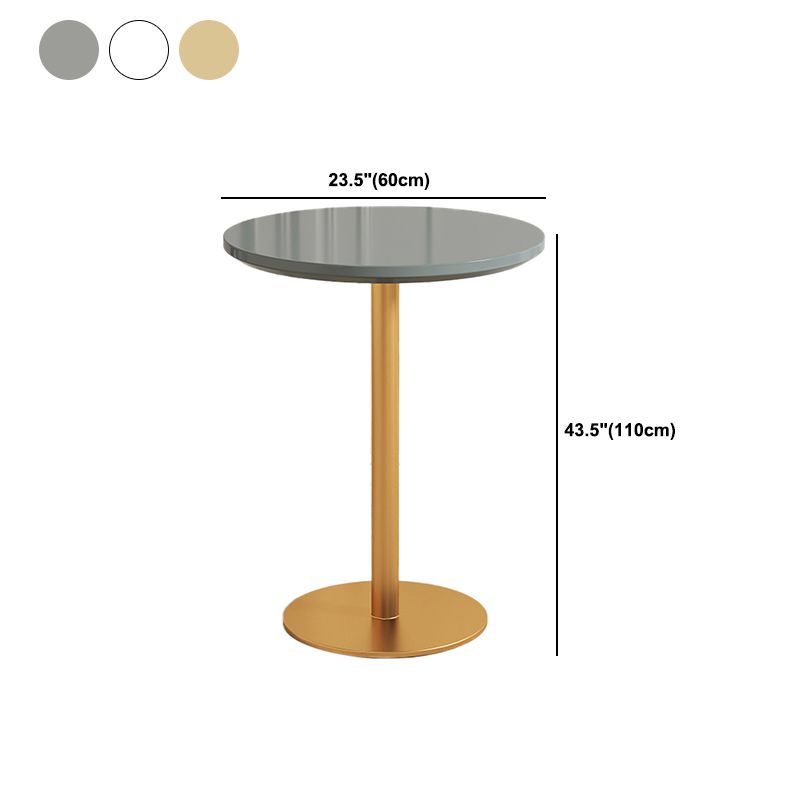 Iron Bar Table Industrial Bar Height Cocktail Table with Pedestal