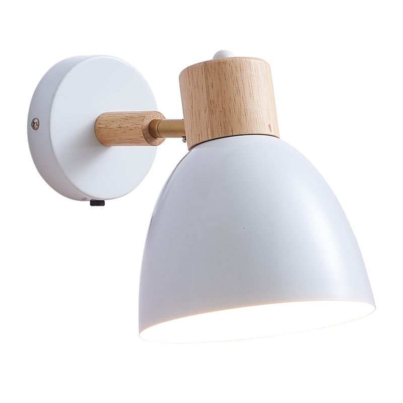 Modern Metal Wall Sconce Lighting White Wall Mounted Lights for Bedroom
