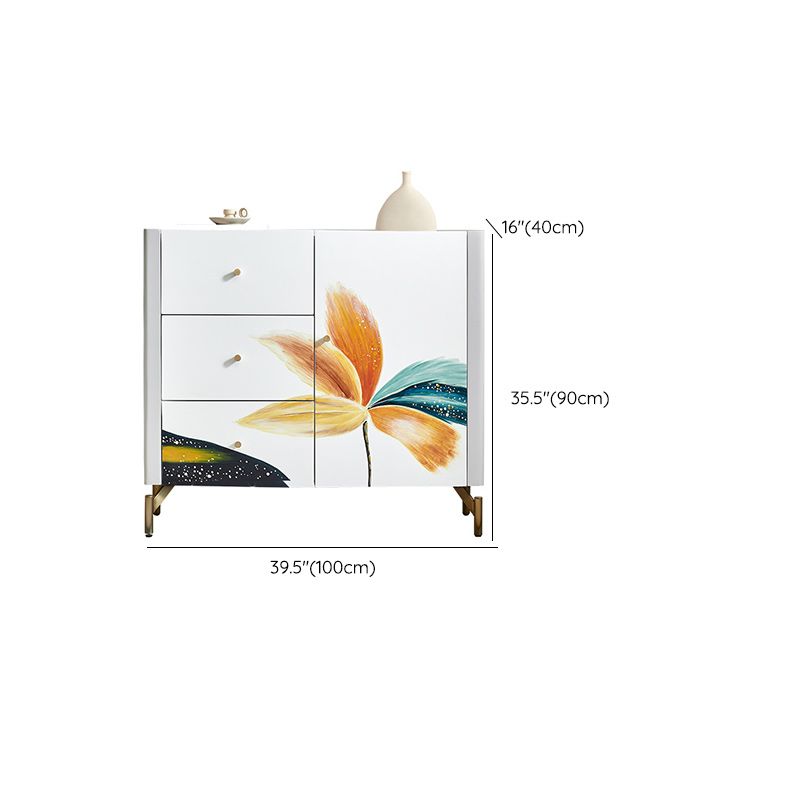 Classic Glam Storage Chest Stone Storage Chest Dresser for Bedroom