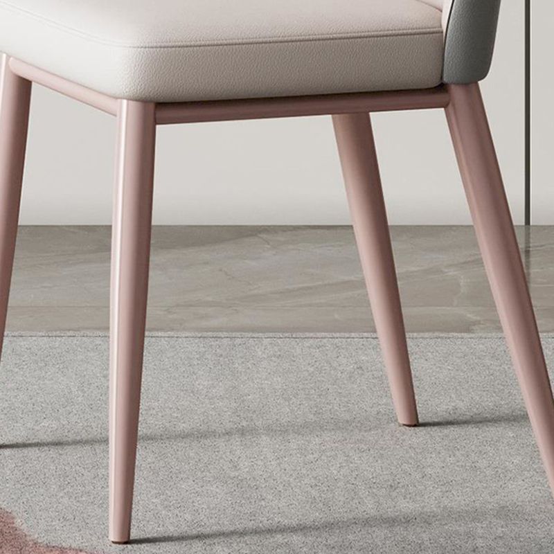 Modern Style PU Leather Chair Wingback Dining Side Chair for Indoor