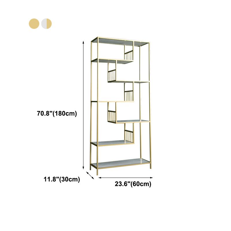 Etagere Modern Style Bookcase Metal Bookshelf for Home Office