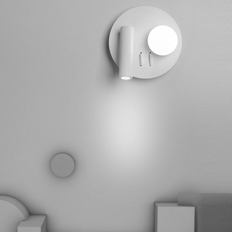 2-Light White Modern Wall Mounted Sconce Unique Wall Light for Living Room