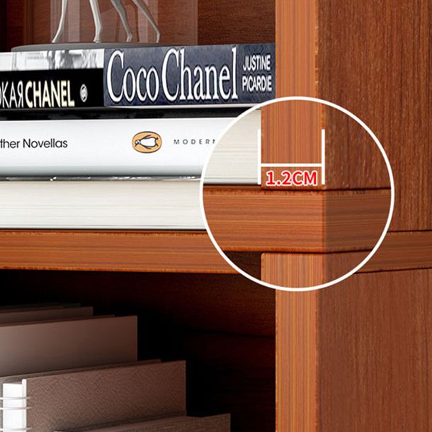 Modern Vertical Standard Bookshelf Manufactured Wood Bookcase for Living Room