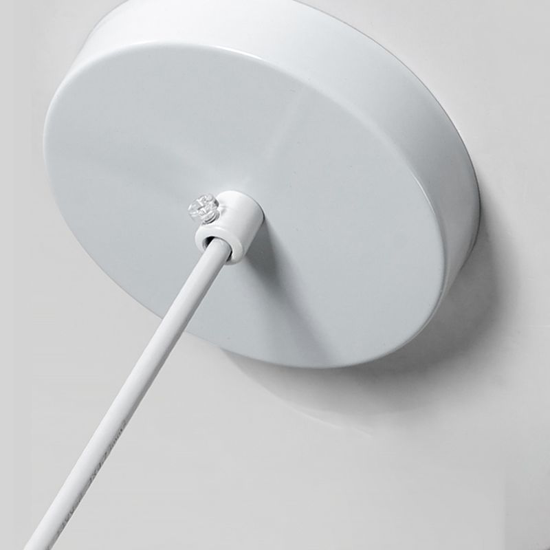 Luminaire de pendentif floral blanc lampe de suspension en plastique à 1 lumière minimaliste