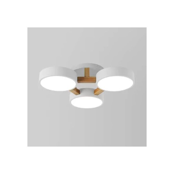 Metal Drum Semi Inbouw Licht Woonkamer 3 Hoofden Macaron Loft Plafondlamp
