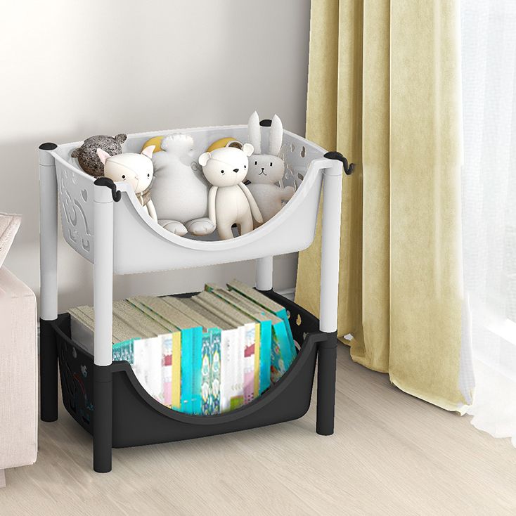 Modern Style Bookcase Etagere Open Back Plastic Bookshelf for Home