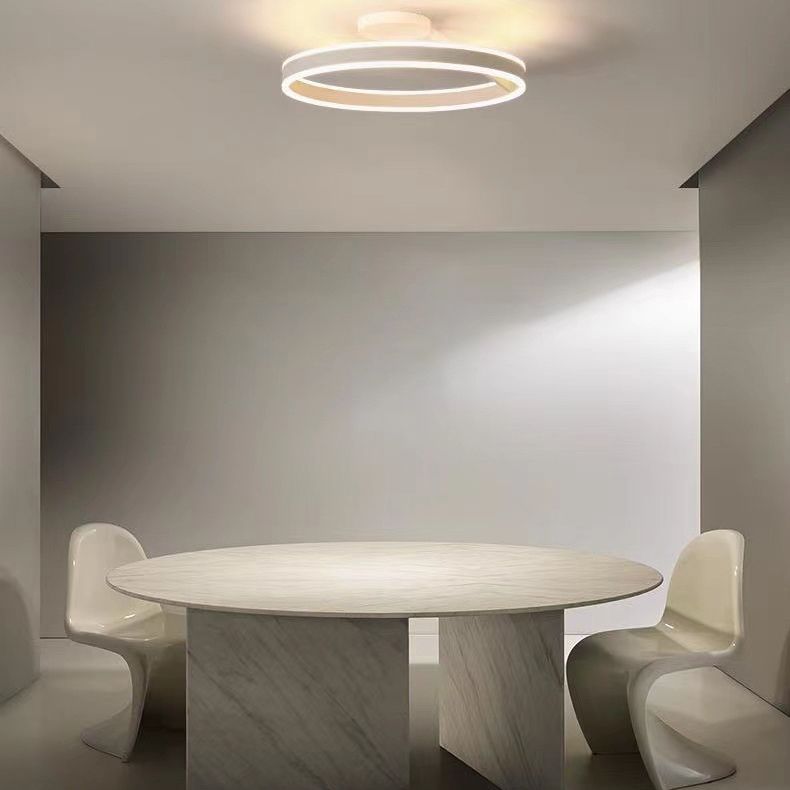 Luces de techo semi empotradas de 1 luz circulares de iluminación de montaje semi empotrado de estilo moderno acrílico