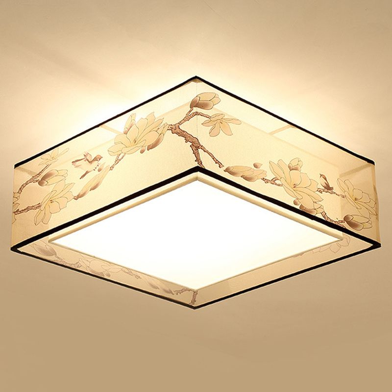 Modern Style Fabric Ceiling Light Multi Lights Ceiling Mount Light for Dining Room